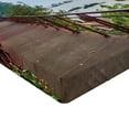 thumbnail image 2 of Ambesonne Nature Fitted Sheet, Jogging at Shoreline, Full Size, Green Chocolate, 2 of 3
