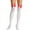 White, variant on Honeeladyy Satin Bow Stockings Women Opaque Thigh High Stockings Over Knee Long Stockings
