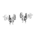 thumbnail image 3 of AeraVida Wild and Magical Detailed Petite Butterfly Sterling Silver Stud Earrings, 3 of 5