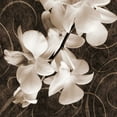 thumbnail image 2 of Zalewski, Christine 26x26 White Modern Wood Framed Museum Art Print Titled - Orchid and Swirls I, 2 of 4