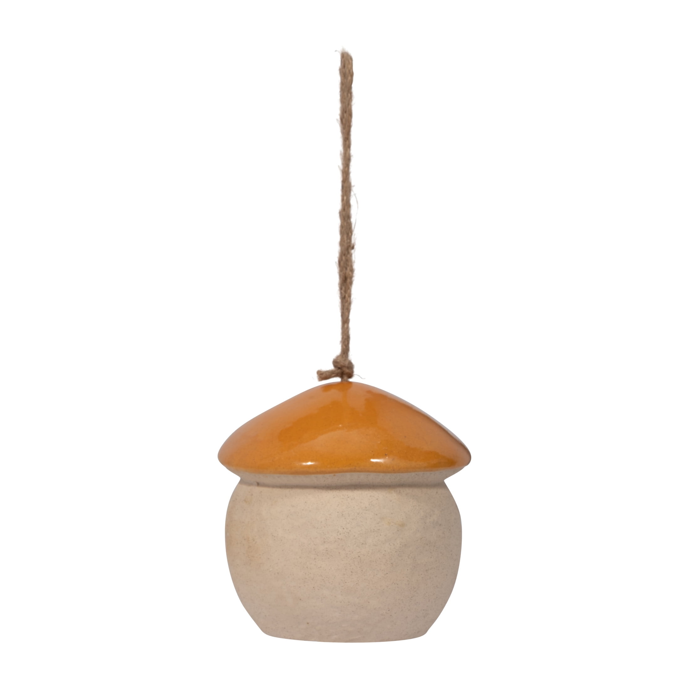 Decorative Bird House Feeder for Outdoors - Round Hanging Bird Feeder for Windows, Yard, and Garden Display - Charming Bird Houses for Outside Patio, Backyard, and Tree Decoration - 6", Orange