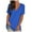 Dark Blue, variant on Women's V Neck T-Shirt Summer Short Sleeve Side Split Plain Tunic Tops Casual Comfort Solid Color Loose Tee Shirts
