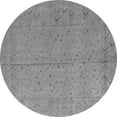 thumbnail image 1 of Ahgly Company Indoor Round Abstract Gray Modern Area Rugs, 3' Round, 1 of 4