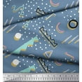 thumbnail image 3 of Soimoi Blue Cotton Duck Fabric Abstract & Dots Fabric Prints By Yard 56 Inch Wide, 3 of 3