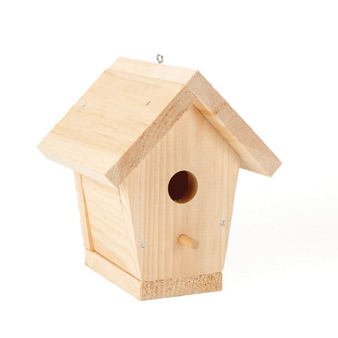Unfinished Wood Birdhouse Tapered 8.8 x 7.5 x 7.4 inches by Darice Inc.