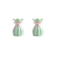 thumbnail image 2 of Beautynvta 2 Pcs Plastic Vase with Ribbon, Bow Vase, Shatterproof Bow Vase for Home Bedroom Wedding Office Desk Decoration, Green, 2 of 6
