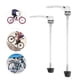 thumbnail image 4 of Pincho De Liberación Rápida para Bicicleta, 1 Par De Ruedas Delanteras Y Traseras, Juego De Liberación Rápida, Ejes De Liberación Rápida De Aleación De Aluminio para Bicicleta De Carretera(银色), 4 of 5