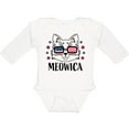 thumbnail image 3 of Inktastic 4th of July Meowica Cat in Flag Sunglasses Boys or Girls Long Sleeve Baby Bodysuit, 3 of 5