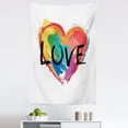 thumbnail image 1 of Rainbow Tapestry, Brush Painted Pride Heart LGBT Plain Background, Fabric Wall Hanging Decor for Bedroom Living Room Dorm, 5 Sizes, Multicolor, by Ambesonne, 1 of 1