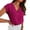 01 Hot Pink, variant on Weiqiqre Vacation Outfits for Women Deep V Neck T Shirts Summer Casual Short Cap Sleeve Tops Loose Fit Basic Tee