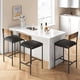 thumbnail image 5 of Set of 2 forrado bar stools con back 25.5 pulgadas kitchen bar sillas con footrest thick cushion easy to assemble para island y counter bar, 5 of 5