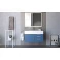 thumbnail image 4 of Castello USA Nile 36" Blue Wood Floating Vanity with White Top and Chrome Trim, 4 of 7
