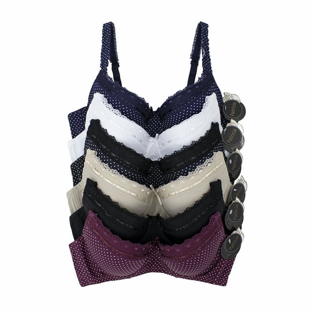 Paquete de Brasier Adda Lingerie Modelo Patricia, Estilo moderno con varillla, Colores surtidos