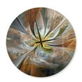 thumbnail image 2 of Designart Fleur fractale jaune symétrique horloge murale, 2 of 4