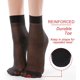 thumbnail image 4 of 12 pares de calcetines de nailon para mujer - Calcetines transparentes 20D (negro) Rojo Verde, 4 of 5