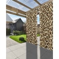 thumbnail image 3 of nqOlkjepod Outdoor Curtains for Patio Waterproof, Yellow Brown Leopard Outdoor Privacy Panels Grommet, Modern Abstract Art Blackout Outside Curtains for Porch/Cabana/Pergola/Gazebo 54"x84", 1 Panel, 3 of 8