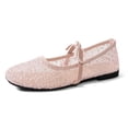 thumbnail image 6 of YHAJDS Lace Casual Shoes for Women Solid Color Lace Embroidery Closed Toe Slip On Casual Flat Office Walking Shoes, 6 of 10