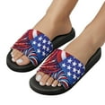 thumbnail image 5 of GZHJMY Stylish Slides for Women Men, Patriotic Fireworks Soft Flexible Slip-on Sandals Slippers, 5 of 7