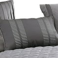 thumbnail image 3 of 10 Piece King Polyester Comforter Set with Geometric Print, Gray, 3 of 5