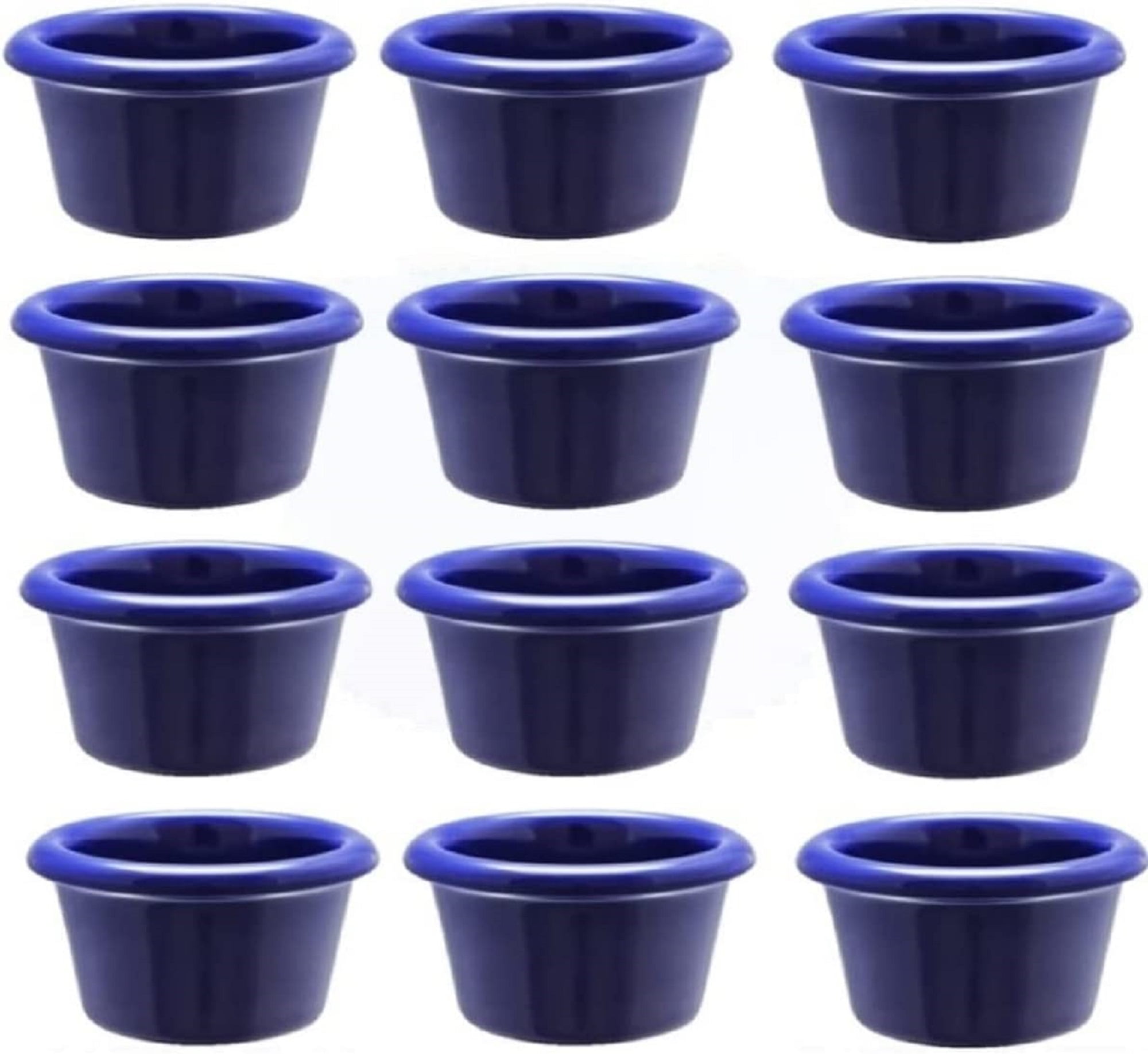 Truecraftware Set of 12 Smooth Ramekin 6 oz. Cobalt Blue Color