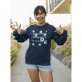 thumbnail image 2 of 70S Retro Surround Yourself Love Sweatshirt Women -Image by Shutterstock, Female 4X-Large, 2 of 4