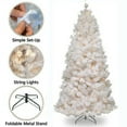 thumbnail image 6 of Keylever 7ft White Artificial Christmas Pine Tree with Warm White LED Lights, Metal Stand, 1000 Tips, 6 of 10