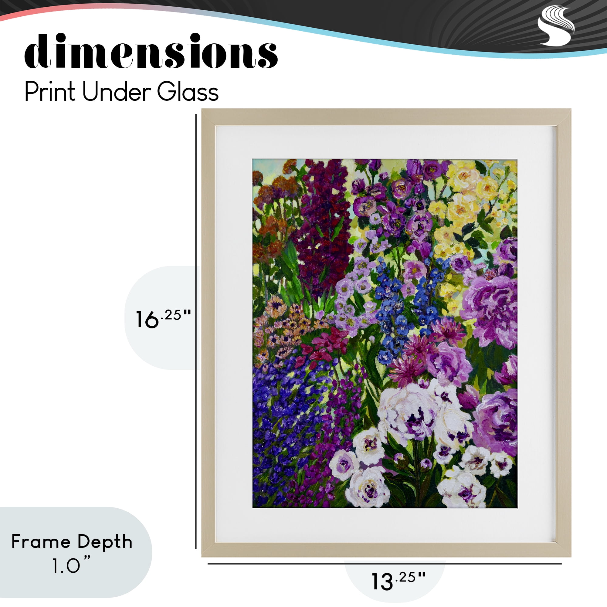 Stupell Industries Lush Greenhouse Garden Flowers Birch Framed Print Under Glass, design by Lee Ann Zirbes