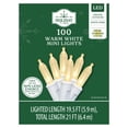 thumbnail image 7 of Indoor/Outdoor 100-Count LED Mini Christmas String Lights, Warm White, White Wire, 19.5', by Holiday Time, 7 of 7