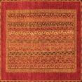 thumbnail image 1 of Ahgly Company Indoor Square Abstract Orange Modern Area Rugs, 6' Square, 1 of 4