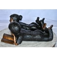thumbnail image 6 of Nifao Young Kids Laying and Reading Cheerfully Bronze Statue Set – Home Decor Sculpture, 20"L x 13"W x 8"H, 6 of 11