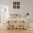 Antique Rose 100 Cotton HeirloomQuality Bedspread Set, 3Piece King
