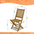 thumbnail image 4 of Amazonia London Teak Wood Outdoor Folding Chairs, Brown (Set of 2), 4 of 7