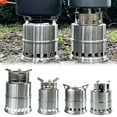 thumbnail image 2 of Réchaud de Camping Portable Extérieur, Réchaud à Bois en Acier Inoxydable Portable, P3T9, 2 of 8