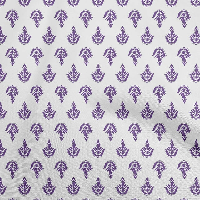 oneOone Georgette Viscose Violet Fabric Block Sewing Material Print Fabric By The Yard 42 Inch Wide-P2