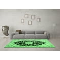 thumbnail image 3 of Ahgly Company Indoor Round Medallion Emerald Green Traditional Area Rugs, 4' Round, 3 of 4