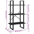 thumbnail image 4 of vidaXL Storage Shelf Black 60x30x105 cm Engineered Wood, 4 of 5