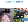 thumbnail image 6 of Yescom Solar Gutter Light Outdoor Waterproof 3 LED Deck Fence Lights with Bracket Wall Garden Stair Yard Black 6Pcs, 6 of 9