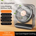 thumbnail image 5 of USB Rechargeable Transparent Desktop Mini Fan,multi angle adjustable wind direction,low mute steady airflow,safety dense grille table cooler circulate air for workstation bedroom dorm daily cooling, 5 of 8