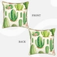 thumbnail image 3 of Haiem Cactus And Succulent Print Velvet Soft Solid Decorative Square Throw Pillow Covers Set with Elegant Piping Christmas Cushion Case for Sofa Bedroom Car-20"x20", 3 of 8