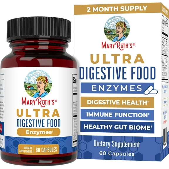 MaryRuth's Digestive Enzymes Advanced Complex, Dietary Supplement, 60 Capsules