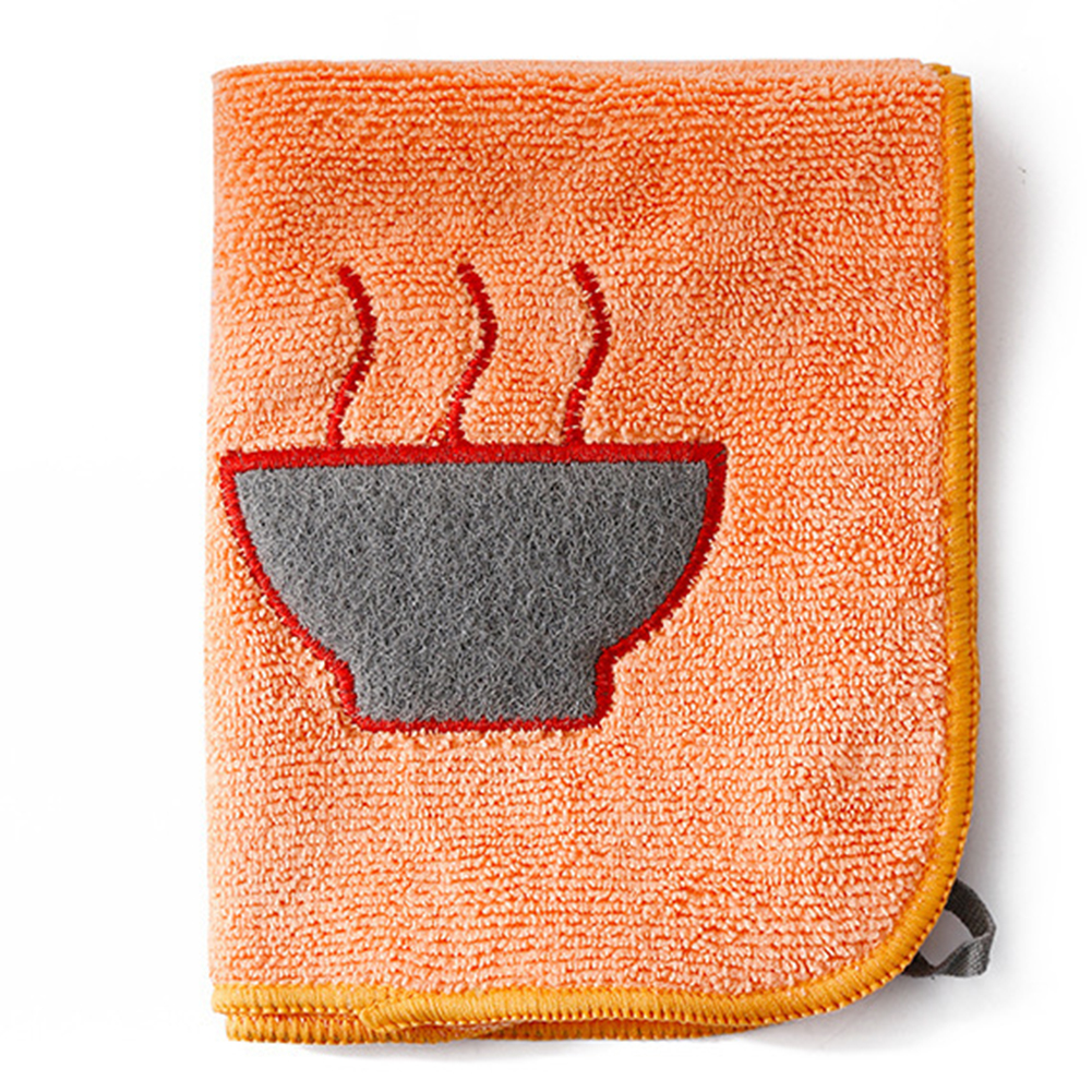 1X Soft Microfiber Kitchen Towel Hanging Dishcloth Cleaning Hand Towels