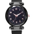 thumbnail image 2 of Reloj de cuarzo para mujer, correa de malla de acero inoxidable, reloj de pulsera con número de cielo estrellado, reloj decorativo para niñas Inevent EL0260-04B, 2 of 7