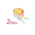 thumbnail image 3 of INSPIRE CHIC Extra Wide Shoe Laces Satin Ribbon Flat Gradient Colorful Shoe Strings for Sneakers Multi Pink 130cm/51.2", 3 of 6