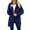 Navy, variant on Wutalume Women's Fashionable Solid Color Long Sleeved Plush Jacket, Casual Hooded Warm Cardigan Jacket with Pockets, Soft Interior, Perfect for Daily Use and Travel,Black L