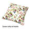 thumbnail image 3 of Throw Pillow Covers, Birds And Flowers Soft Square Pillow Cases with Invisible Zipper for Couch Bed Sofa, Farmhouse Fall Home Decor 12"x12", 3 of 7
