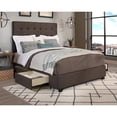 thumbnail image 3 of Manhattan Fabric Upholstered "Steel-Core" Platform King Bed/4-Drawers Gray, 3 of 5