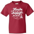 thumbnail image 3 of Inktastic Florida is My Happy Place with Palm Trees Youth T-Shirt, 3 of 5