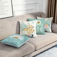thumbnail image 4 of 1PC Outdoor Throw Pillow Covers 18x18inch, Spring Summer Decorative Cushion Cases, Home Decor Decorations for Patio Couch Chair Sofa, Daisy Floral Gnomes, 4 of 6