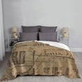 thumbnail image 6 of XMXT Throw Blanket, News Old Fashioned Prints Machine Washable Blankets for Sofa, 50 x 40 inches Brown, 6 of 9