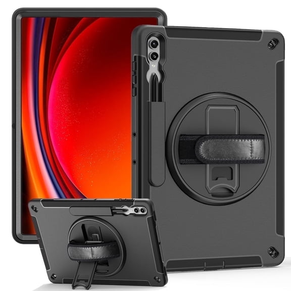 ZOLOHONI Case for Samsung Galaxy Tab S10 Ultra & S9 Ultra & S8 Ultra 14.6 Inch, Heavy Duty Rugged Shockproof Protection Tablet Case&Cover with Rotating Stand Handle Hand Strap Pen Holder